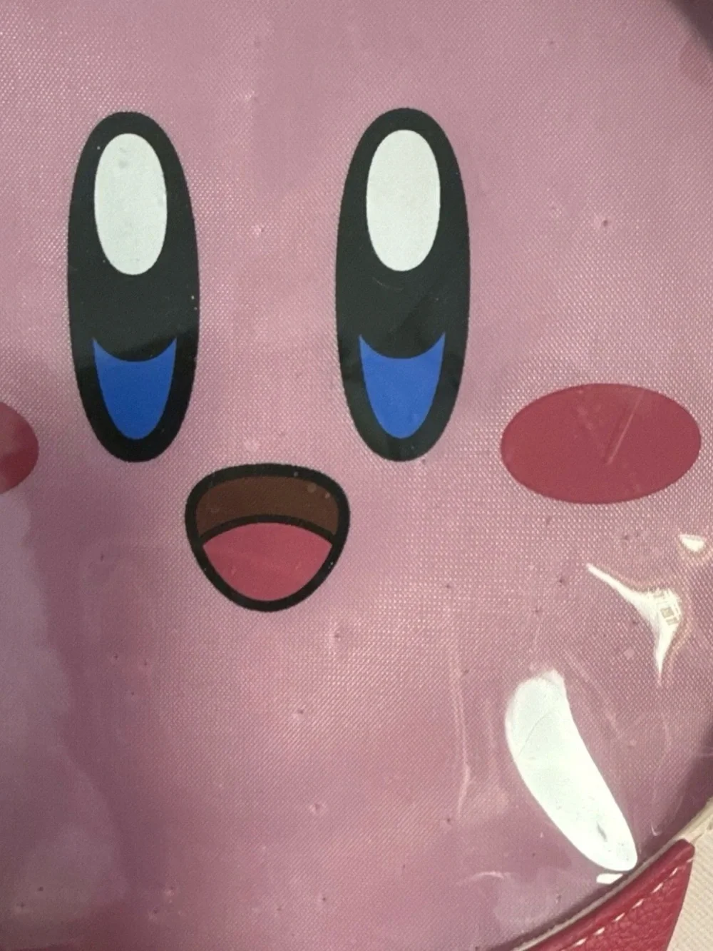 Pink Kirby Kids Backpack with Character Window